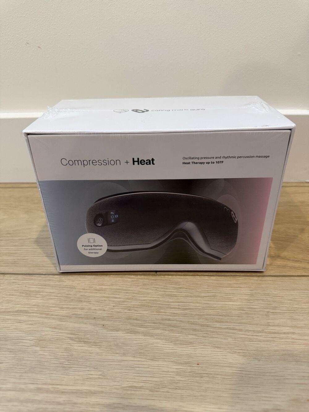 Aura Ease Migraine Relief Mask With Compression, Massage, Heat & Bluetooth Audio
